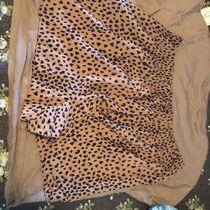 Animal Print high Waisted shorts with elastic waistband